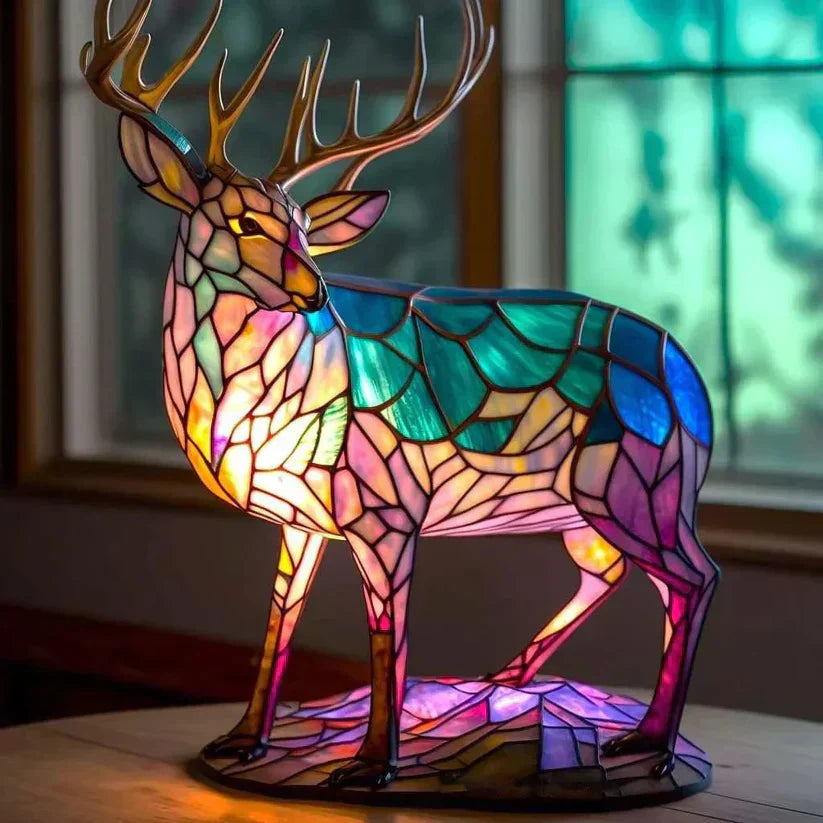 Lampe sable à thème cerf